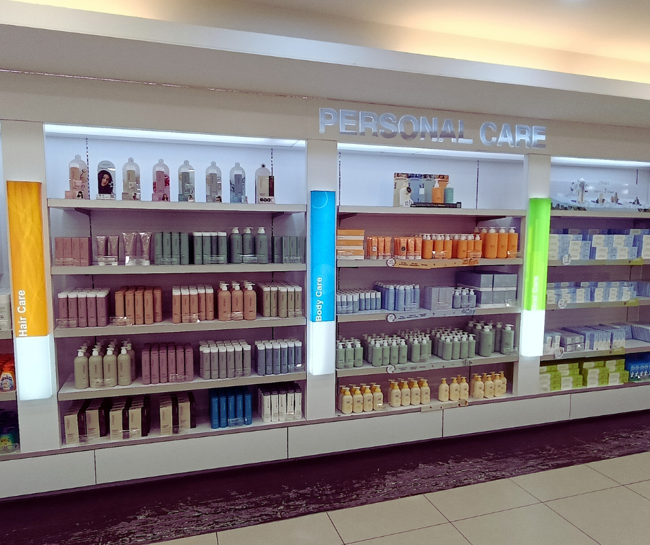 Amway personal care items neatly arranged – part of the Own Shop concept